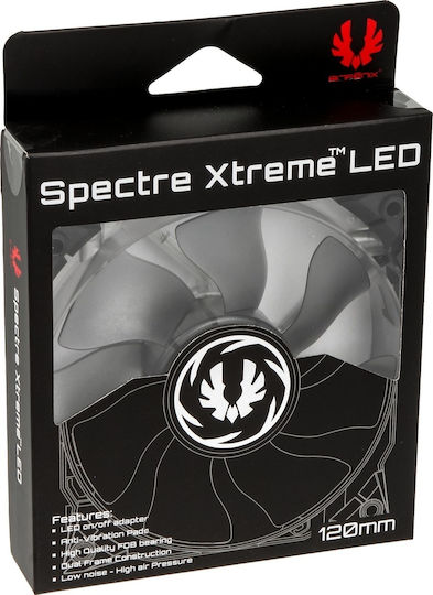 BitFenix Spectre Xtreme Led Case Fan 120mm (2000rpm / 66cfm) με Λευκό Φωτισμό και Σύνδεση 3-Pin Λευκό