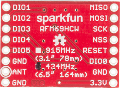 SparkFun RFM69 Breakout (434MHz)