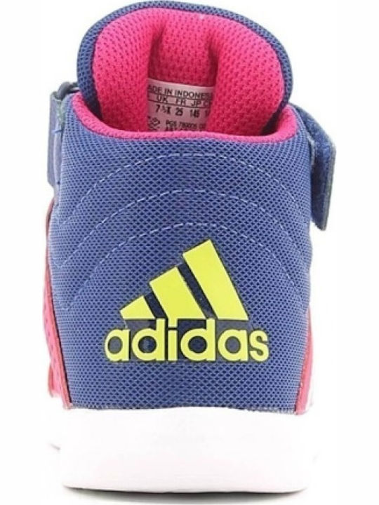 Jan BS 2 Mid I Παιδικά Sneakers High με Σκρατς Uniink Blue / Bold Pink / Cloud White