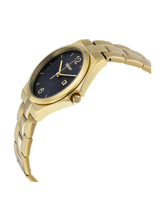 DKNY Parsons Watch with Gold Metal Bracelet