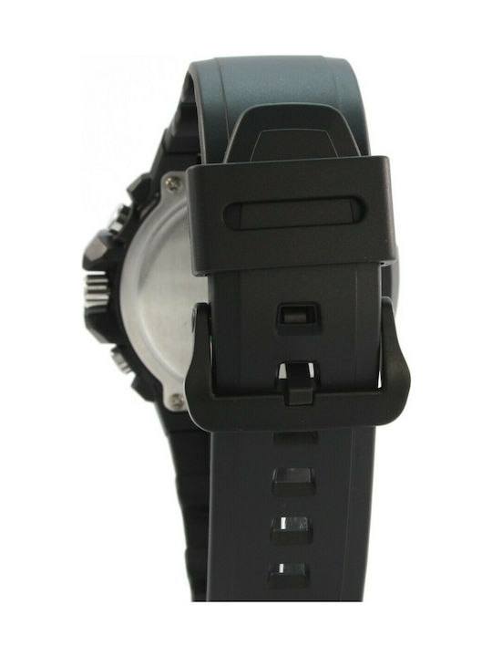 Casio Watch Chronograph Battery with Black Rubber Strap