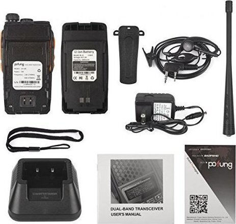 Pofung UV-6R Funkgerät UHF/VHF 5W mit Monochromdisplay