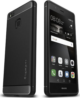 Spigen Rugged Armor Plastic Back Cover Black (Huawei P9 Lite)
