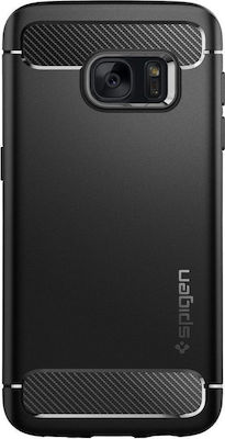 Spigen Rugged Armor Back Cover Σιλικόνης Μαύρο (Galaxy S7)