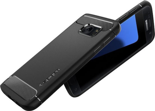 Spigen Rugged Armor Задна корица Силикон 1.2мм Черен (Galaxy S7)