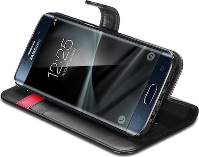 Spigen Wallet S Synthetisches Leder Schwarz (Galaxy S7 Edge) 556CS20050