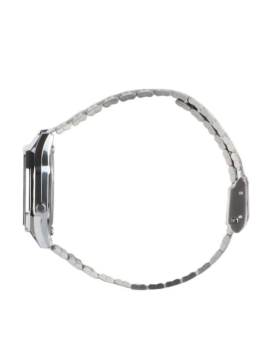 Casio Digital Women's Watch with Silver Metal Bracelet