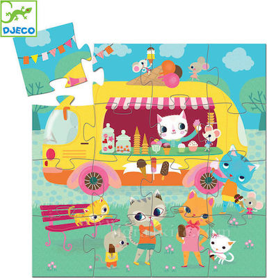 Kids Puzzle Παγωτατζίδικο for 3++ Years 16pcs Djeco