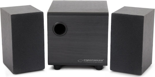 Esperanza Twist Компютърни тонколони 2.1 с мощност 6W в Черен цвят