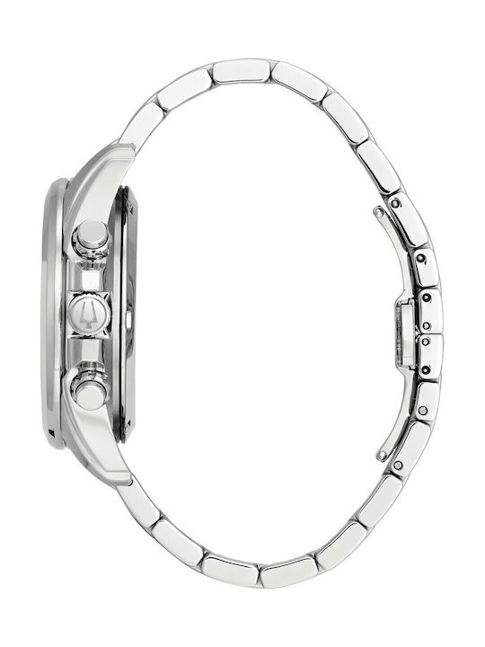 Bulova Precisionist Men's Watch 45mm Chronograph Battery with Silver Metal Bracelet