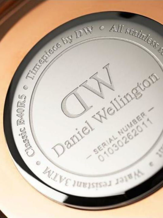 Daniel Wellington Classic Bristol Men's Watch 40mm Battery with Brown Leather Strap