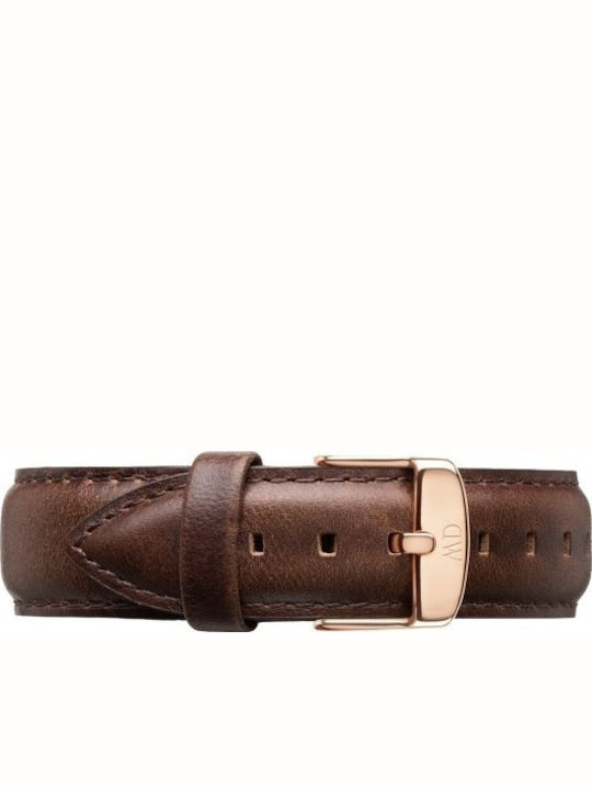 Daniel Wellington Classic Bristol Men's Watch 40mm Battery with Brown Leather Strap