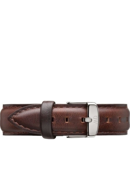 Daniel Wellington Classic Bristol Men's Watch 36mm Battery with Brown Leather Strap
