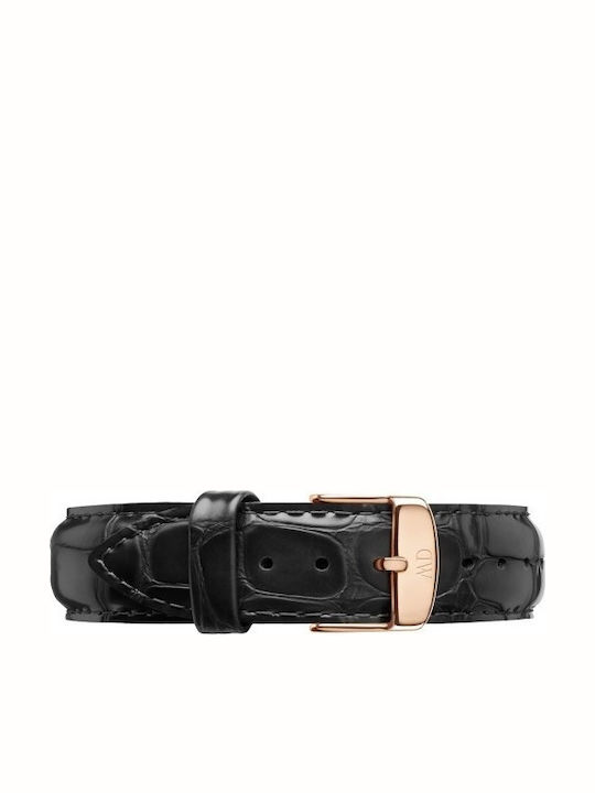 Daniel Wellington Classic Reading Ανδρικό Ρολόι 40mm Μπαταρίας με Μαύρο Δερμάτινο Λουράκι