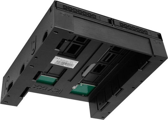 Icy Dock ExpressCage MB322SP-B 2x2.5 Inch SAS/SATA HDD/SSD Mobile Rack And 3.5 Inch Slot for External 5.25 Inch Bay Μαύρο