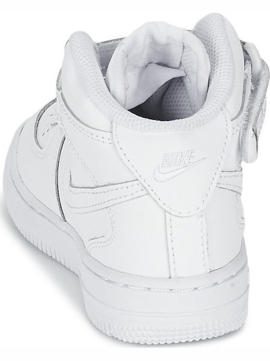 Air Force 1 Force 1 Детски Маратонки High с Велкро Бели
