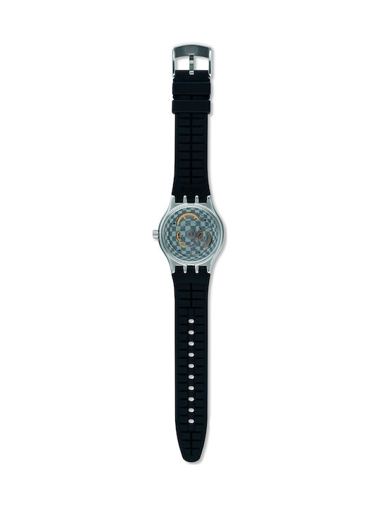 Swatch Sistem Arrow Часовник Автоматичен с Черно Каучукова каишка