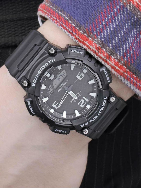 Casio Ρολόι Solar με Καουτσούκ Λουράκι Casio Ρολόι Solar με Καουτσούκ Λουράκι