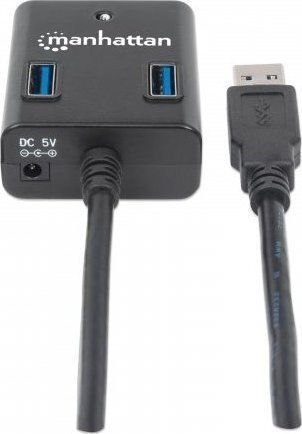 Manhattan IUSB3-HUB4-BK USB 3.0 Hub with 4 Ports with USB-A Connection