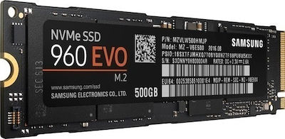 Samsung 960 Evo SSD 500GB τύπου M.2 με σύνδεση PCI Express 3.0 MZ-V6E500BW