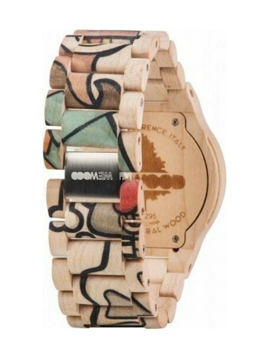 WeWood Alpha Woop Misterphil Beige Uhr mit Beige / Beige Holzarmband