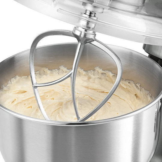 Bomann KM 1373 Küchenmaschine 1000W mit Rostfreiem Schüssel 5lt Titan