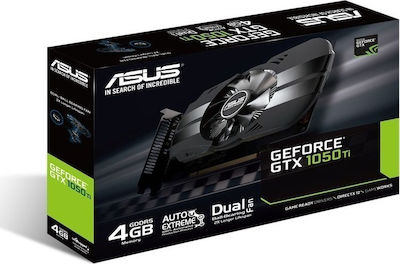 Asus GeForce GTX 1050 Ti 4GB GDDR5 Phoenix Κάρτα Γραφικών