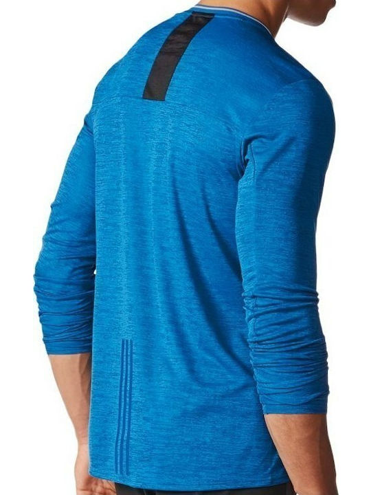 Adidas Supernova Tee Men's Athletic Long Sleeve Blouse Blue