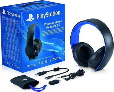 Sony PlayStation Wireless Stereo Headset 2.0 Black Over Ear Gaming Headset with Connection 3.5mm / USB