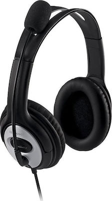 Microsoft LifeChat LX-3000 Надушници Мултимедийни слушалки с микрофон и връзка USB-A в Черен цвят