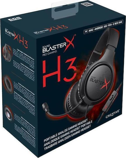 Creative Sound Blaster X H3 Over Ear Gaming Headset με σύνδεση 3.5mm / 2x3.5mm