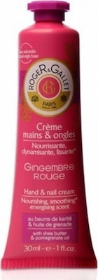 Roger & Gallet Gingembre Rouge Creme Mains & Ongles Ενυδατική Κρέμα Χεριών και Νυχιών 30ml