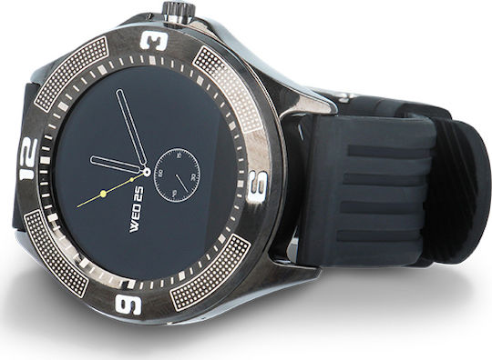 Forever SW-100 Smartwatch με Παλμογράφο (Μαύρο)