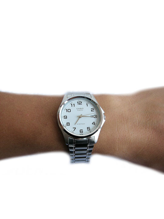 Casio Men's Watch 38mm Battery with Silver Metal Bracelet