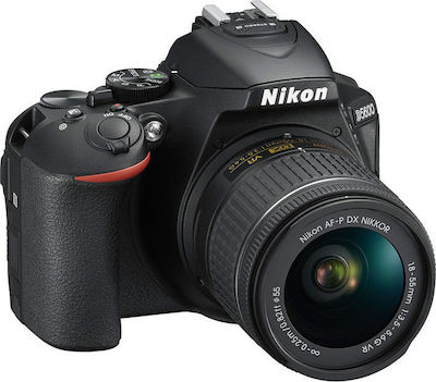Nikon DSLR Φωτογραφική Μηχανή D5600 Crop Frame Kit (AF-P DX 18-55mm F3.5-5.6G VR) Black