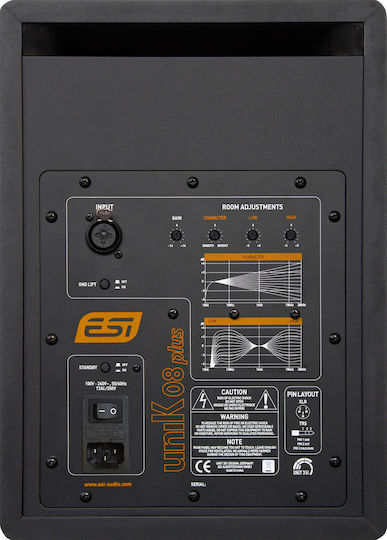 ESI uniK 08+ Studio Active Speaker 2 No of Drivers 140W Black (Piece)