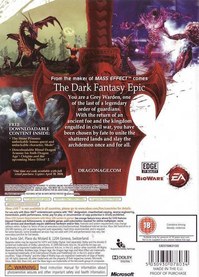 Dragon Age Origins XBOX 360 Spiel (Gebraucht)
