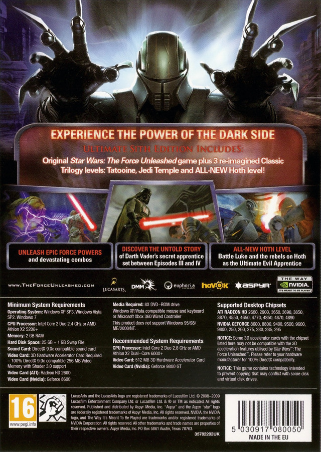 star wars the force unleashed ultimate sith edition mods pc