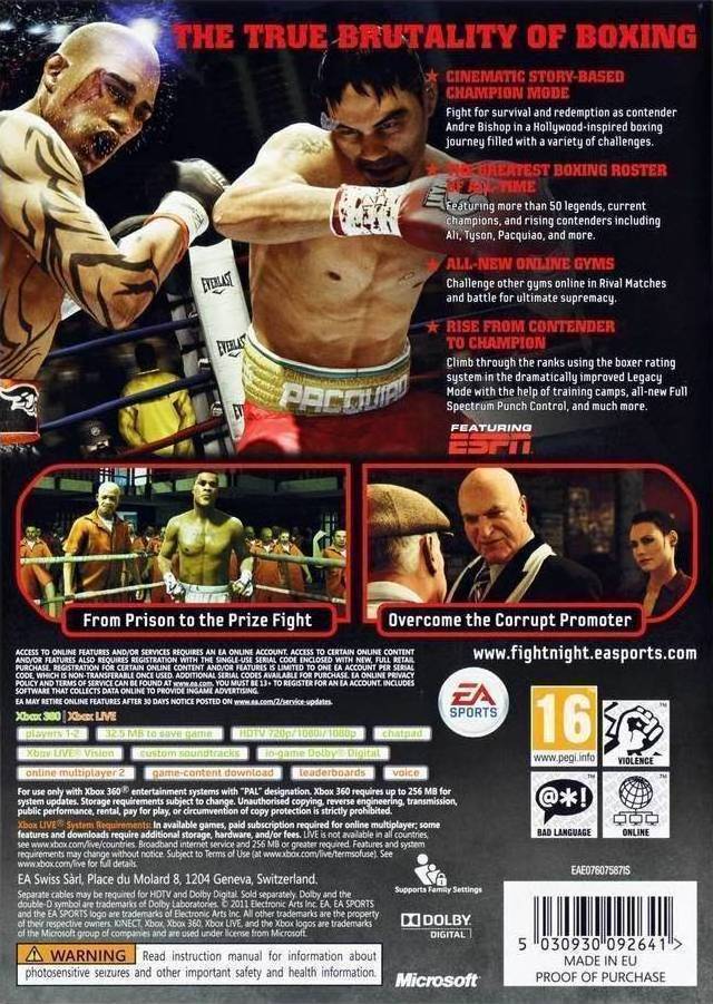 cheat codes for fight night champion xbox 360