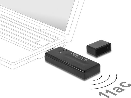 DeLock 12463 Αντάπτορας Δικτύου USB με Ασύρματη Σύνδεση Wi-Fi 867Mbps