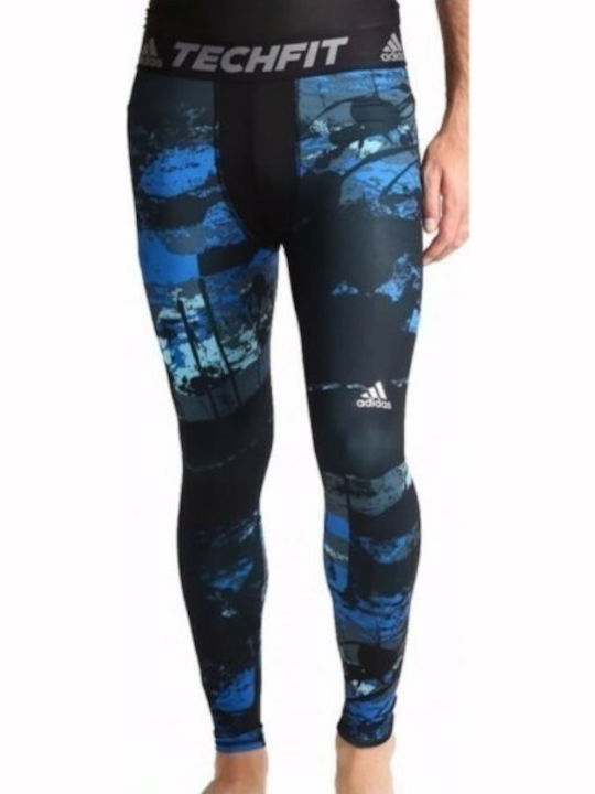 adidas Techfit Base Long Tights Herren Thermo Hose Blau