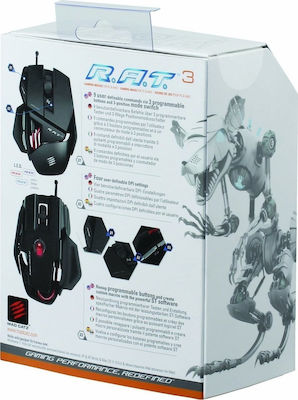 Mad Catz Cyborg R.A.T. 3 Laser Gaming Ποντίκι Μαύρο