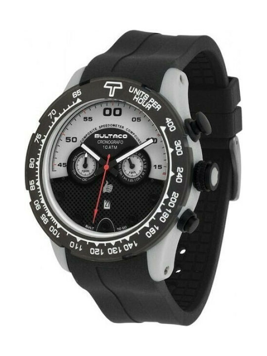 Bultaco Watch Battery with Black Rubber Strap H1PA48C-SA1