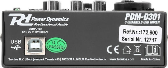 Power Dynamics PDM-D301 with 1 XLR Input