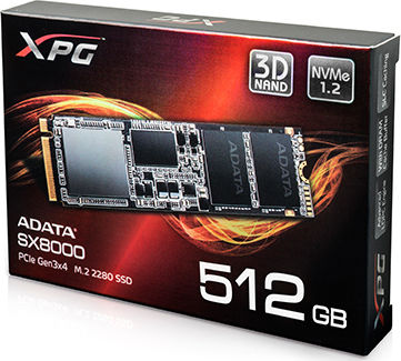 Adata SX8000 SSD 512GB τύπου M.2 με σύνδεση PCI Express 3.0 ASX8000NP-512GM-C