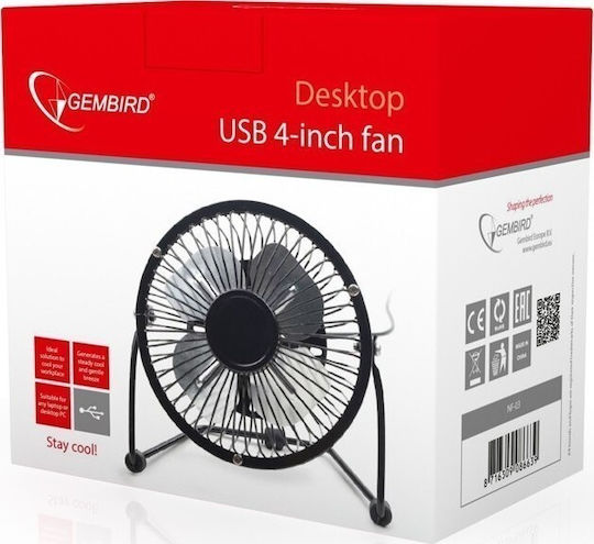 Gembird NF03 Ανεμιστηράκι USB Μαύρο