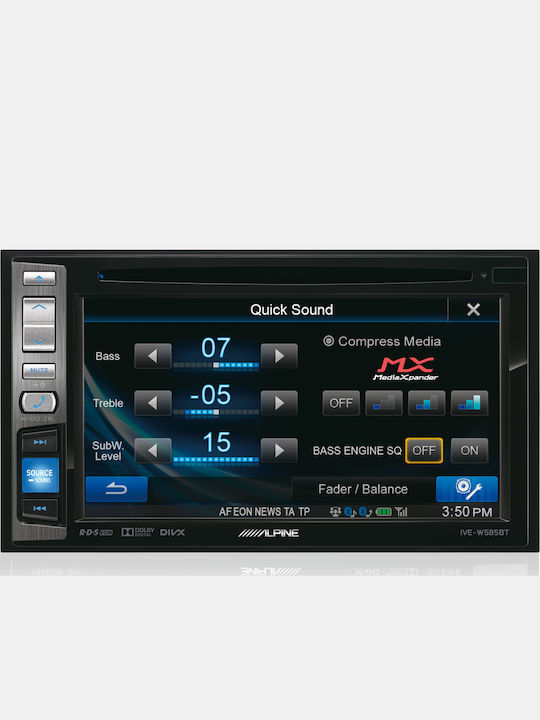 Alpine Auto-Audiosystem 2DIN (Bluetooth/USB/AUX/WiFi/GPS/Apple-Carplay/Android-Auto) mit Touchscreen 6.1"