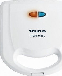 Taurus Miami Grill 968.406 Sandwichmaker für for 2 Sandwiches Sandwiches 750W Weiß