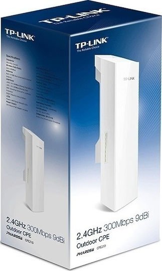 TP-LINK CPE210 v2 Access Point Wi‑Fi 4 Single Band (2.4GHz) για Εξωτερική Τοποθέτηση