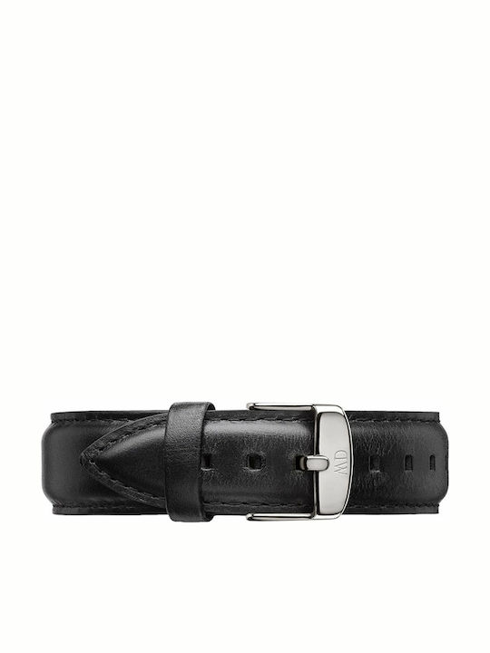 Daniel Wellington Sheffield Ανδρικό Ρολόι 40mm Μπαταρίας με Μαύρο Δερμάτινο Λουράκι